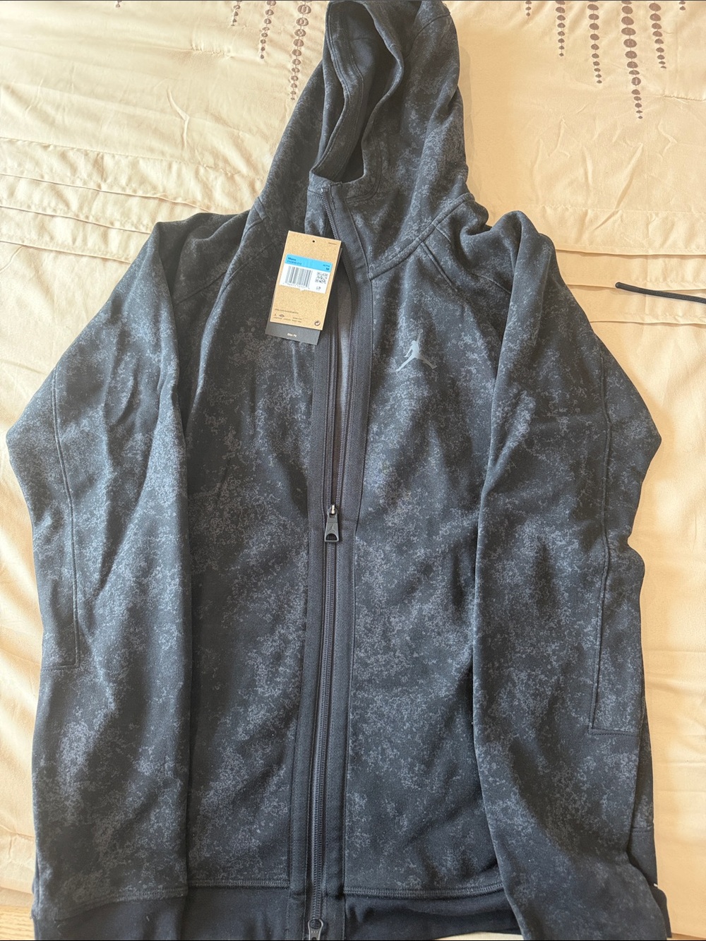 Jordan Men's Dark Gray Heathered Performance Hoodie Jacket